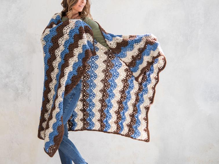 Ripple Lace Afghan Craftsy Crochet Kit