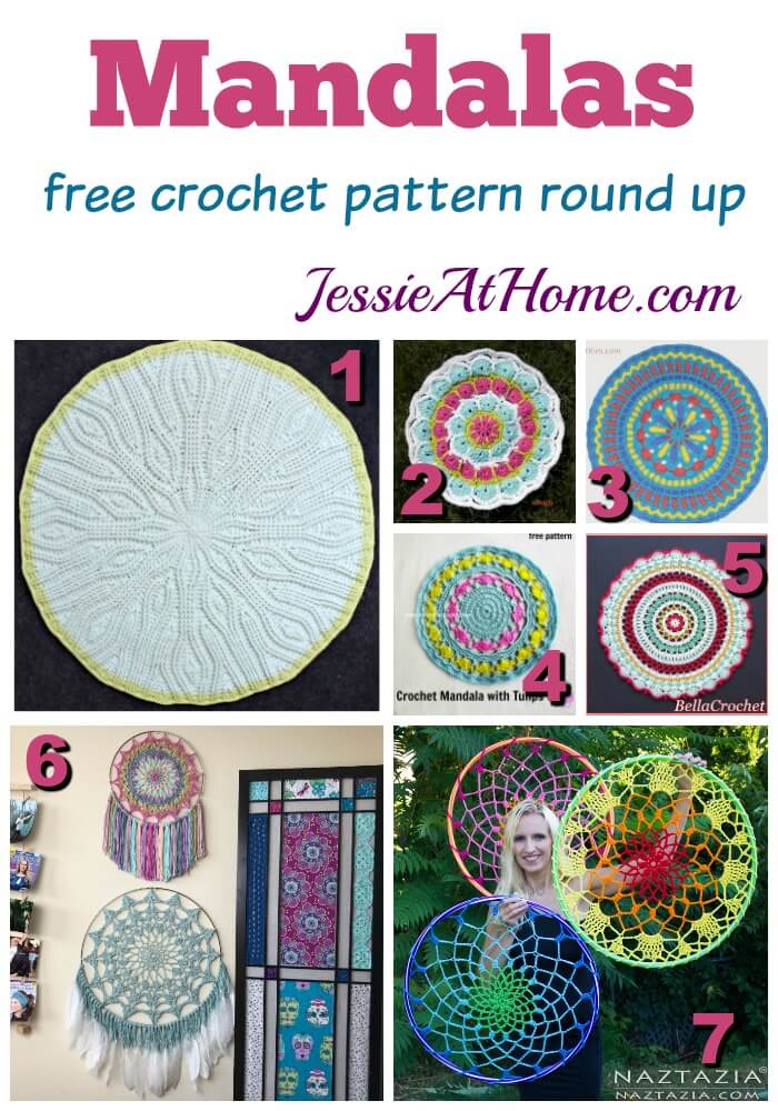 Mandalas free crochet pattern round up from Jessie At Home