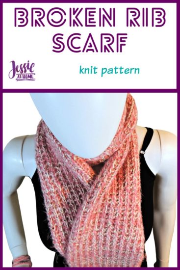 Broken Rib Scarf - knit pattern by Jessie At Home - Pin 1