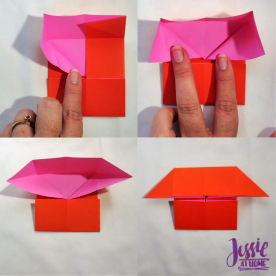 Origami Boat Base written and pictorial tutorial Jessie At Home