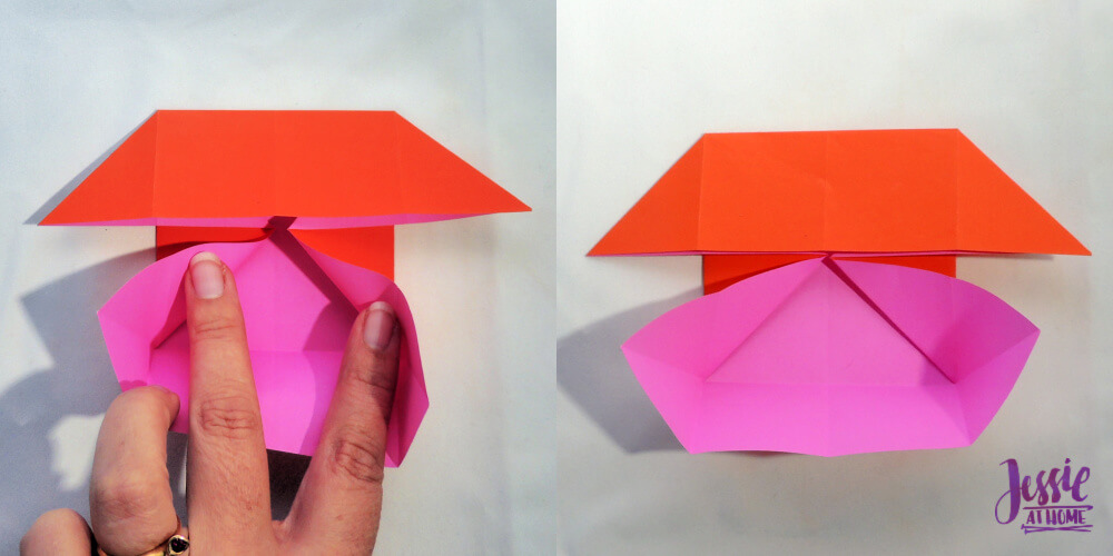 Origami Boat Base written and pictorial tutorial Jessie At Home
