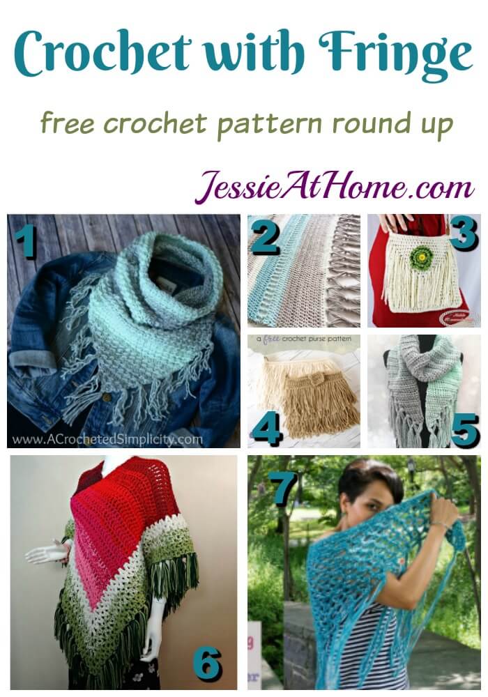 Crochet with Fringe free crochet pattern round up from Jessie At Home