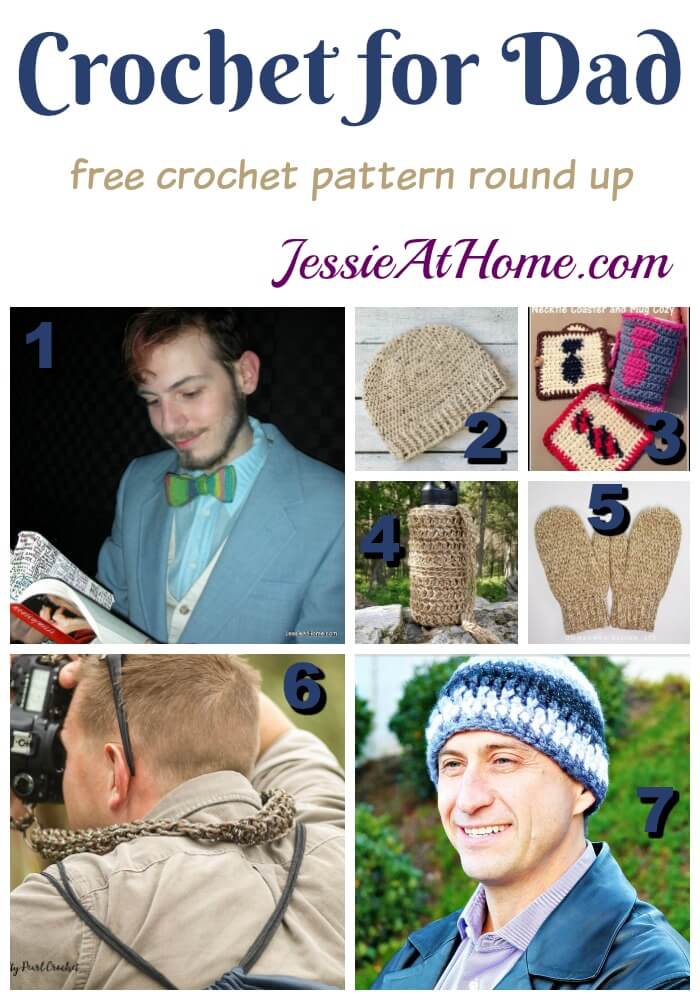 Crochet for Dad free crochet pattern round up from Jessie At Home