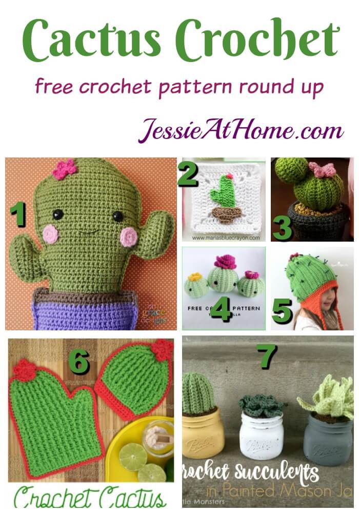 Cactus Crochet free crochet pattern round up by Jessie At Home