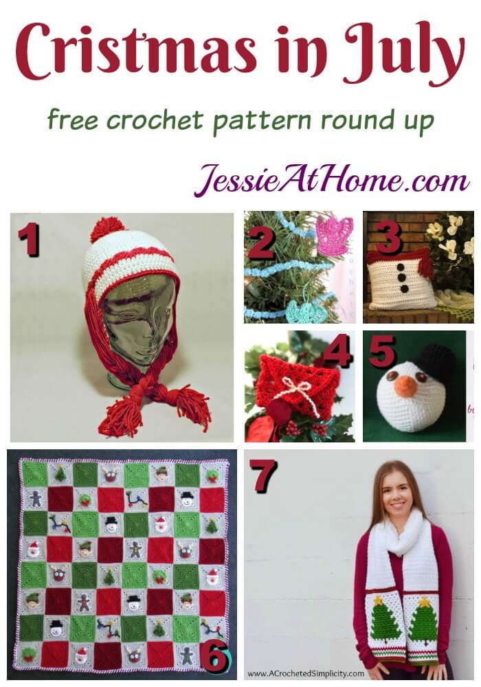 Christmas in July free crochet pattern round up from Jessie At Home