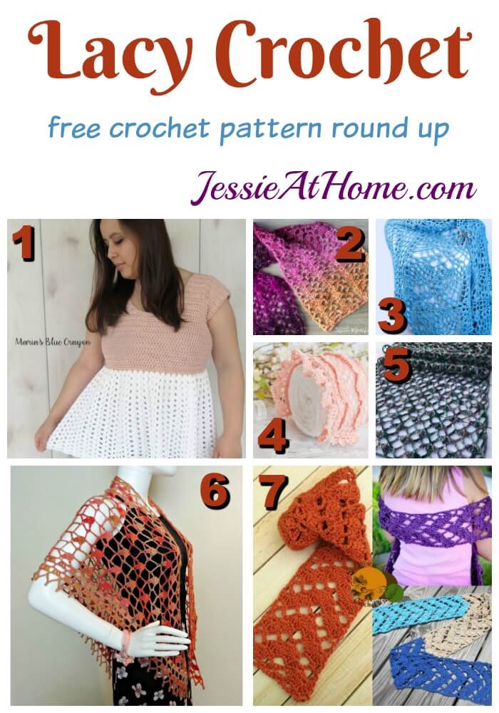 Lacy Crochet - free crochet pattern round up from Jessie At Home