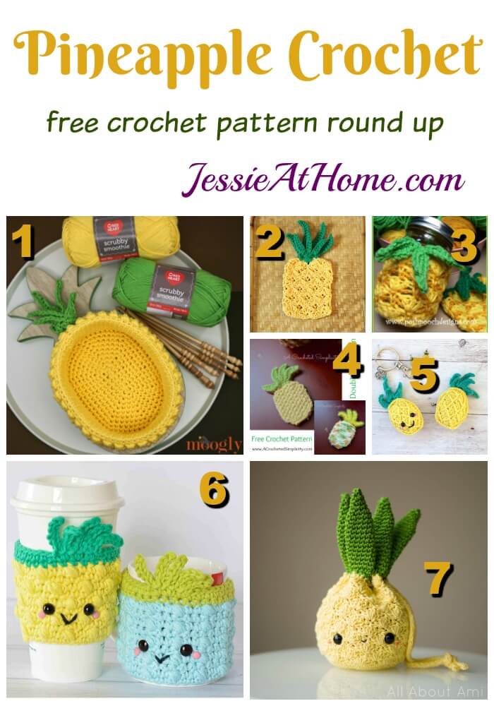 Pineapple Crochet free crochet pattern round up from Jessie At Home