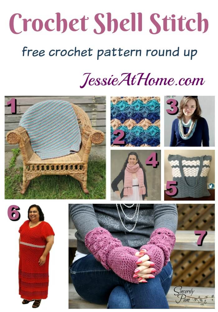 Crochet Shell stitch free crochet pattern round up from Jessie At Home