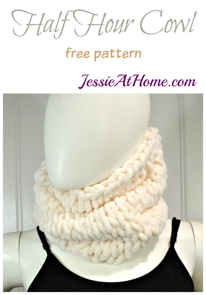 Half Hour Cowl free pattern by Jessie At Home