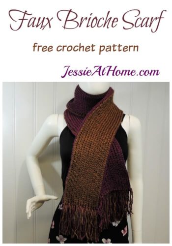 Faux Brioche Scarf free crochet pattern by Jessie At Home