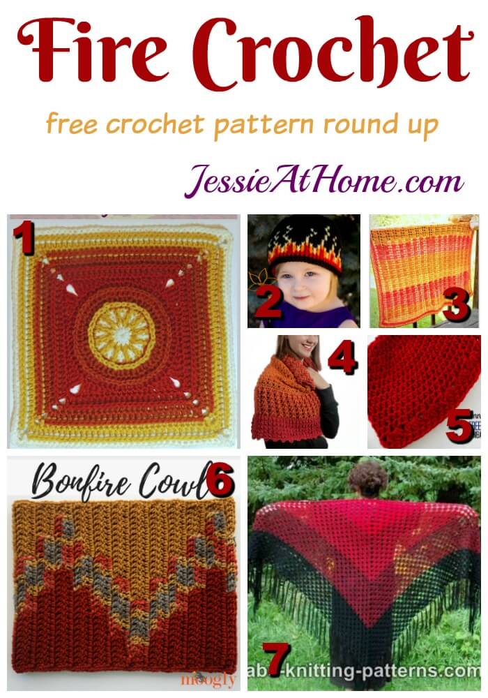 Fire Crochet free crochet pattern round up from Jessie At Home