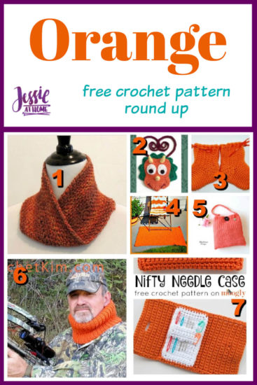 Orange Crochet free crochet pattern round up from Jessie At Home - Pin 1