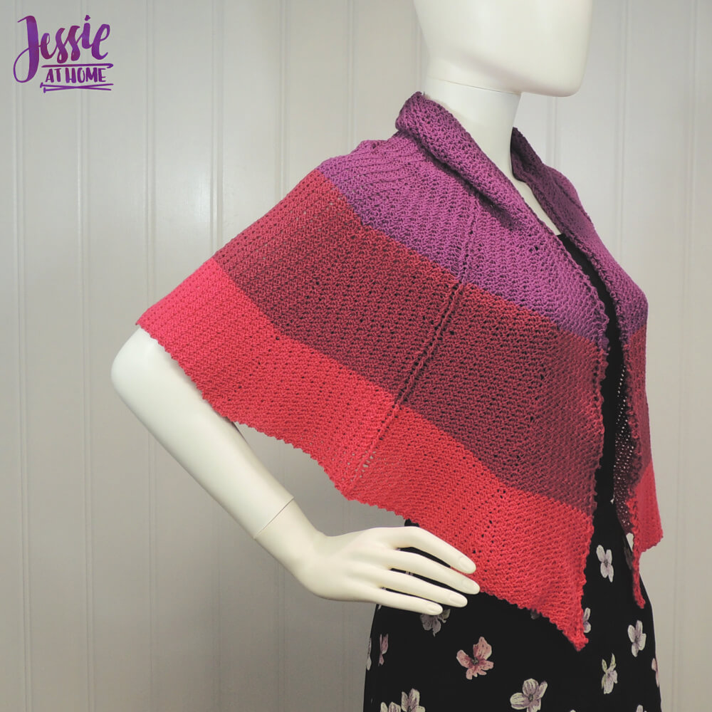 Dragon Wing Crochet Shawl a half circle shawl utilizing the Jacob's