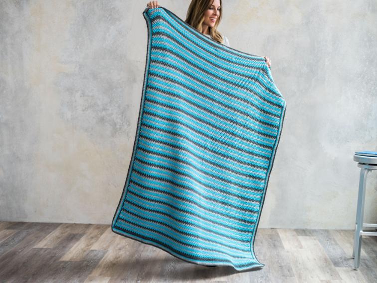 Easy Linen Stitch Blanket Craftsy Crochet Kit