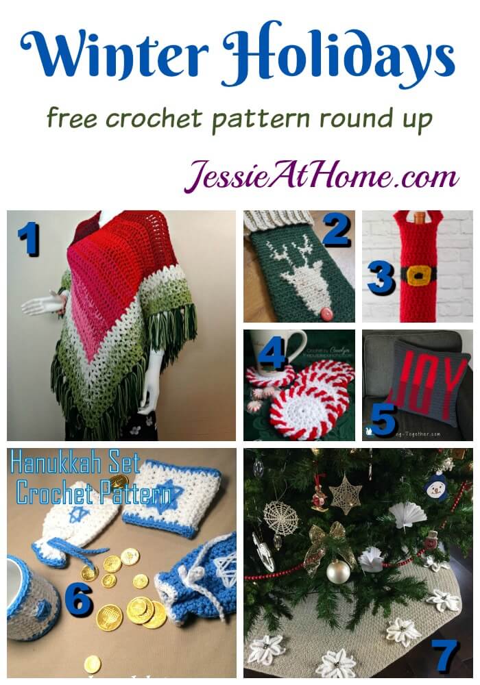 Winter Holidays free crochet pattern round up from Jessie At Home