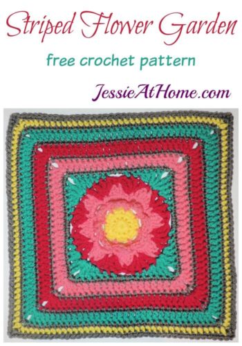 Striped Flower Garden - free crochet pattern by JessieAtHome