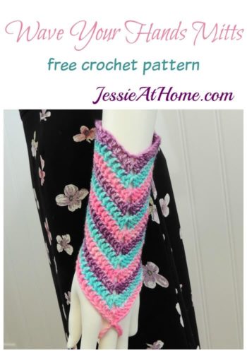 Wave Your Hands Mitts free crochet pattern by Jessie At Home