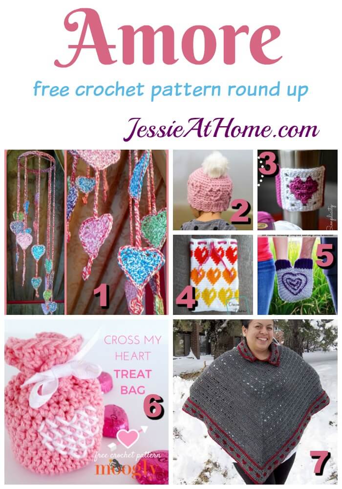 Amore - free crochet pattern round up from Jessie At Home