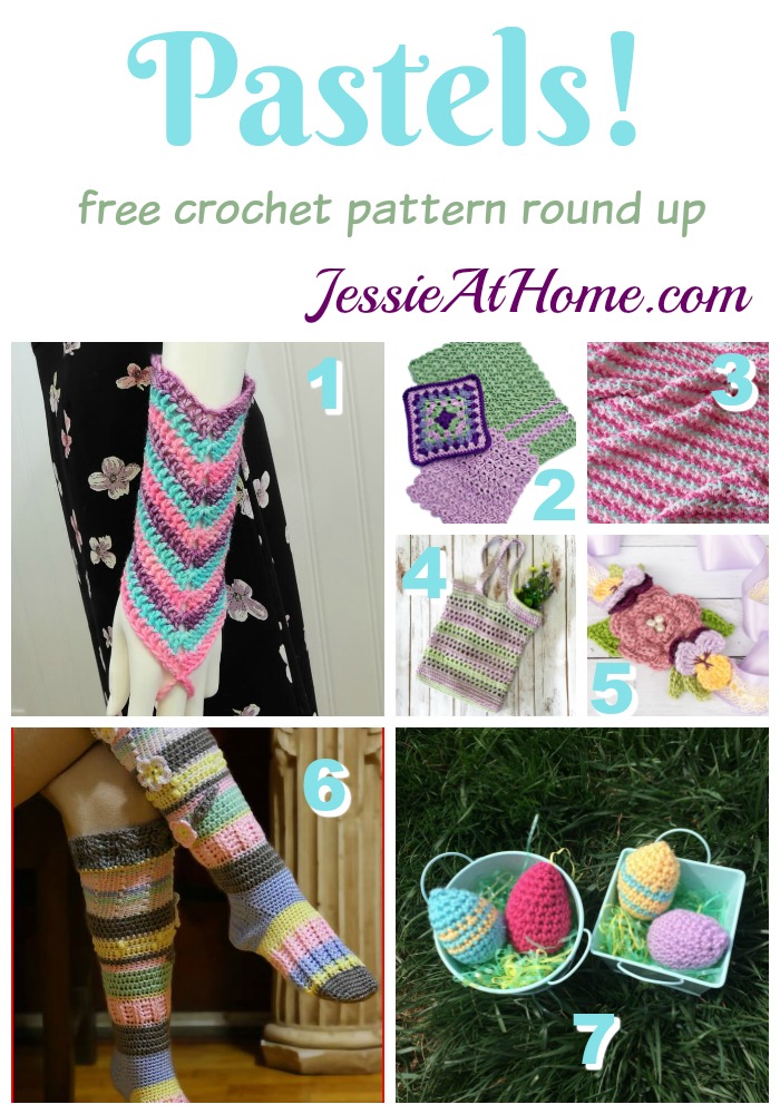 Pastel free crochet pattern round up from Jessie At Home