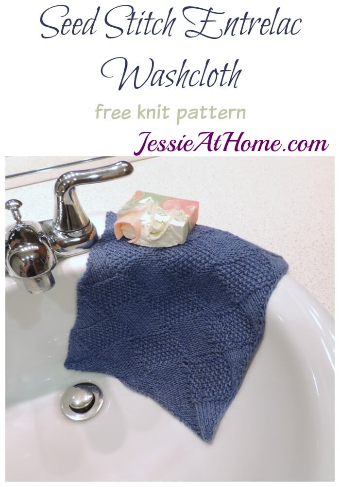 Seed Stitch Entrelac Washcloth - a perfect pampering present!
