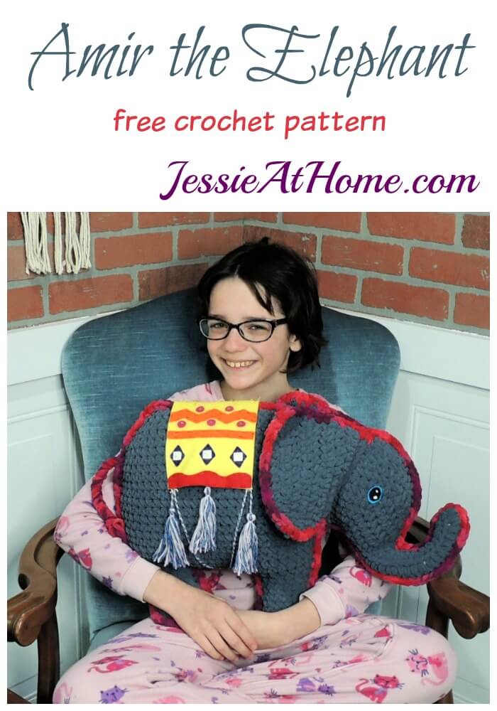 Amir the Elephant free crochet pattern by Jessie At Home