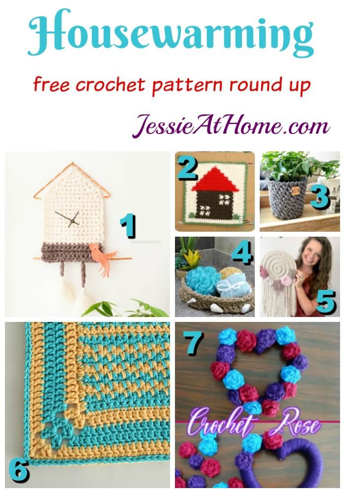 Crochet Housewarming Gifts free crochet pattern round up from Jessie At Home