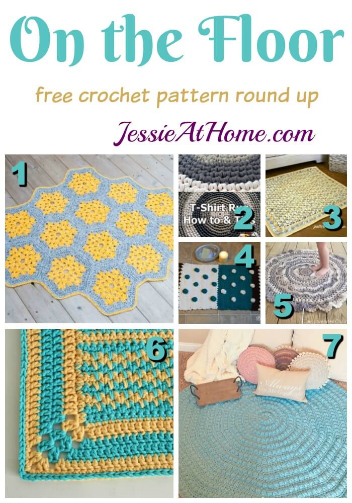 On the Floor free crochet pattern round up from Jessie At Home