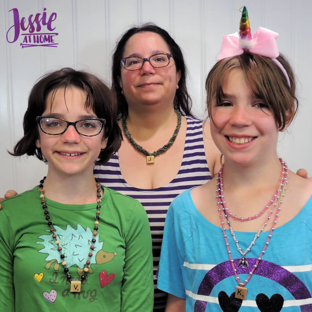 Crochet Necklace with Pendant and Beads by Jessie At Home - all of us
