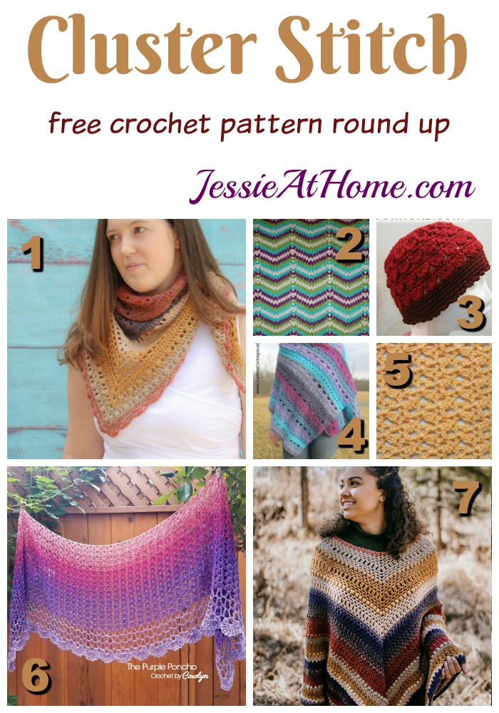 Double Crochet Cluster Stitch - free crochet pattern round up