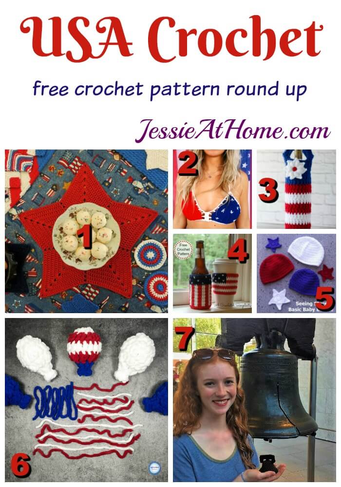 Free USA Crochet Pattern Round Up from Jessie At Home