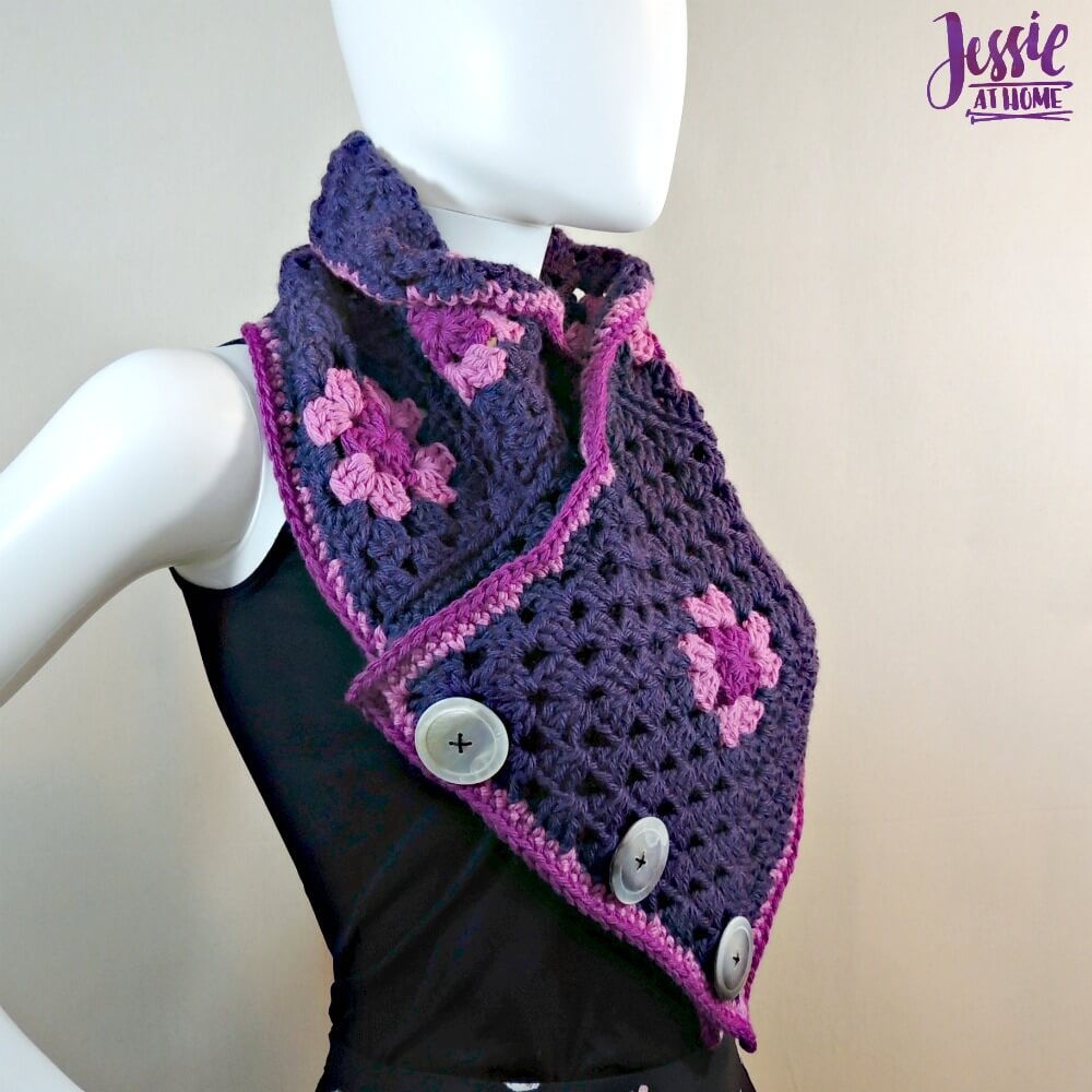 Modern Granny Square Cowl free crochet pattern by Jessie At Home - 1