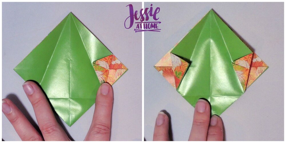 Origami Basket With Handle a lovely way to hold your special items