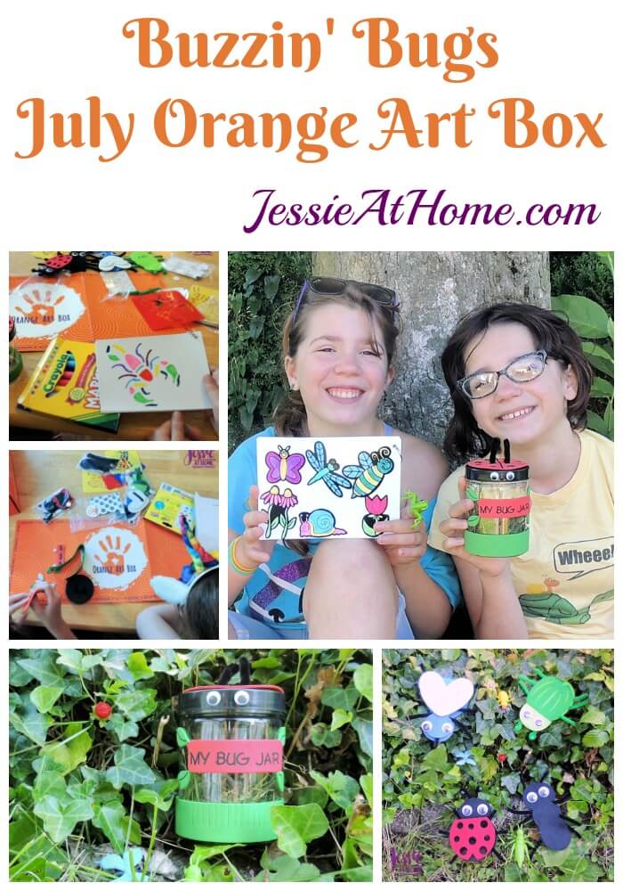 Bug Art For Kids - Buzzin' Bugs - July Orange Art Box Projects from Jessie At Home