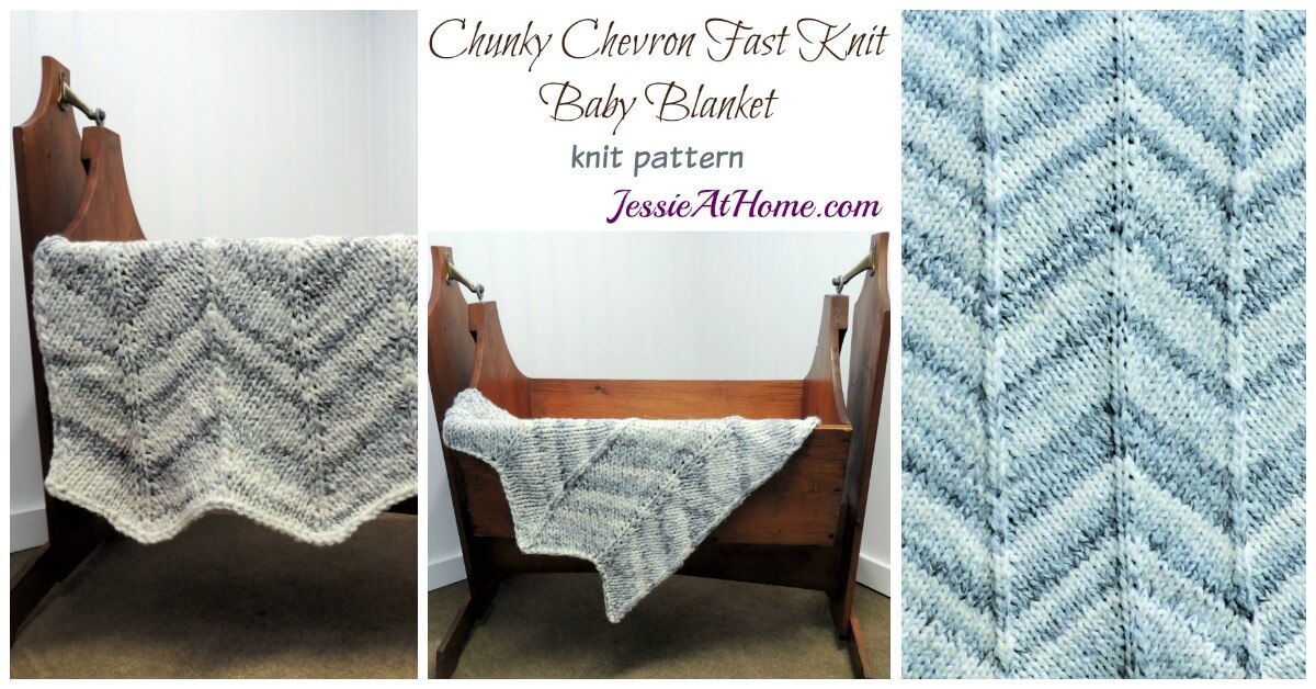 Chunky Chevron Fast Knit Baby Blanket Jessie At Home