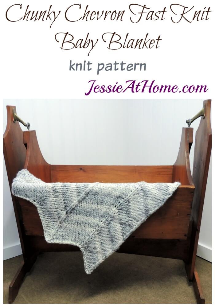 Chunky Chevron Fast Knit Baby Blanket - knit pattern by Jessie At Home