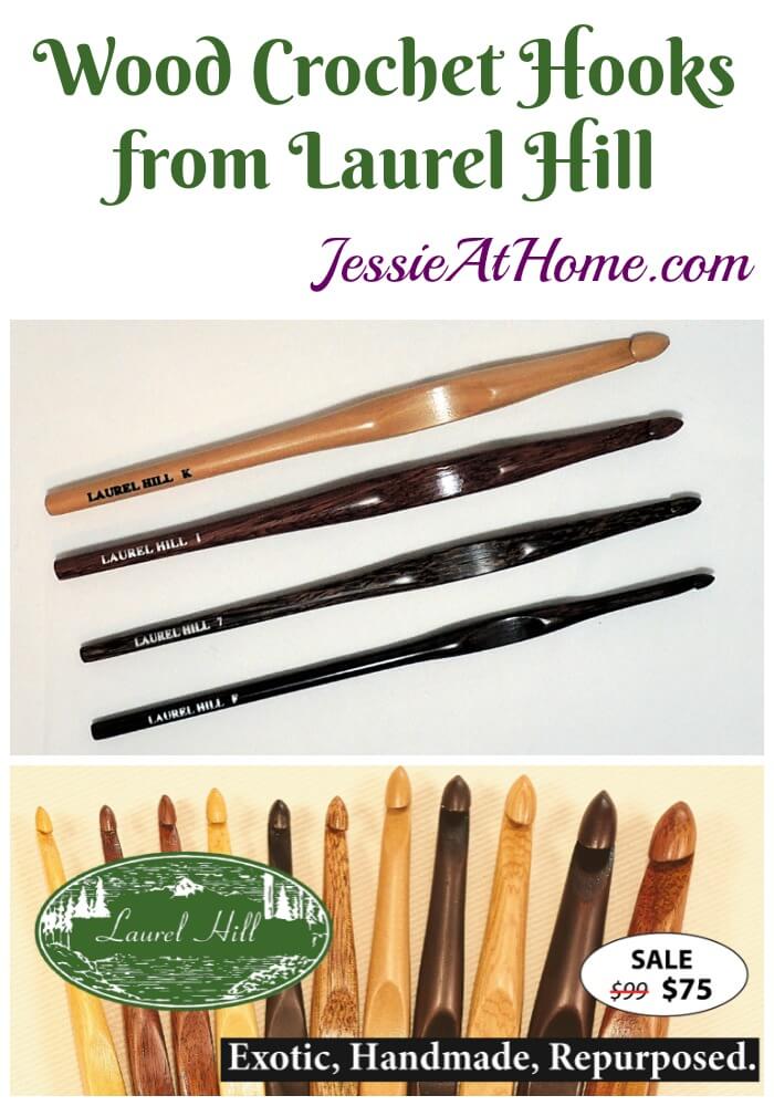 Wood Crochet Hooks from Laurel Hill review giveaway and sale from Jessie At Home