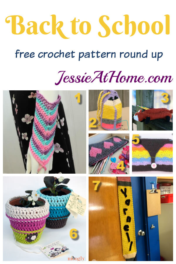 Back To School Crochet - Free crochet pattern round up from Jessie At Home