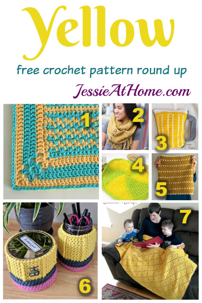 Crochet in Yellow - free crochet pattern round up from Jessie At Home