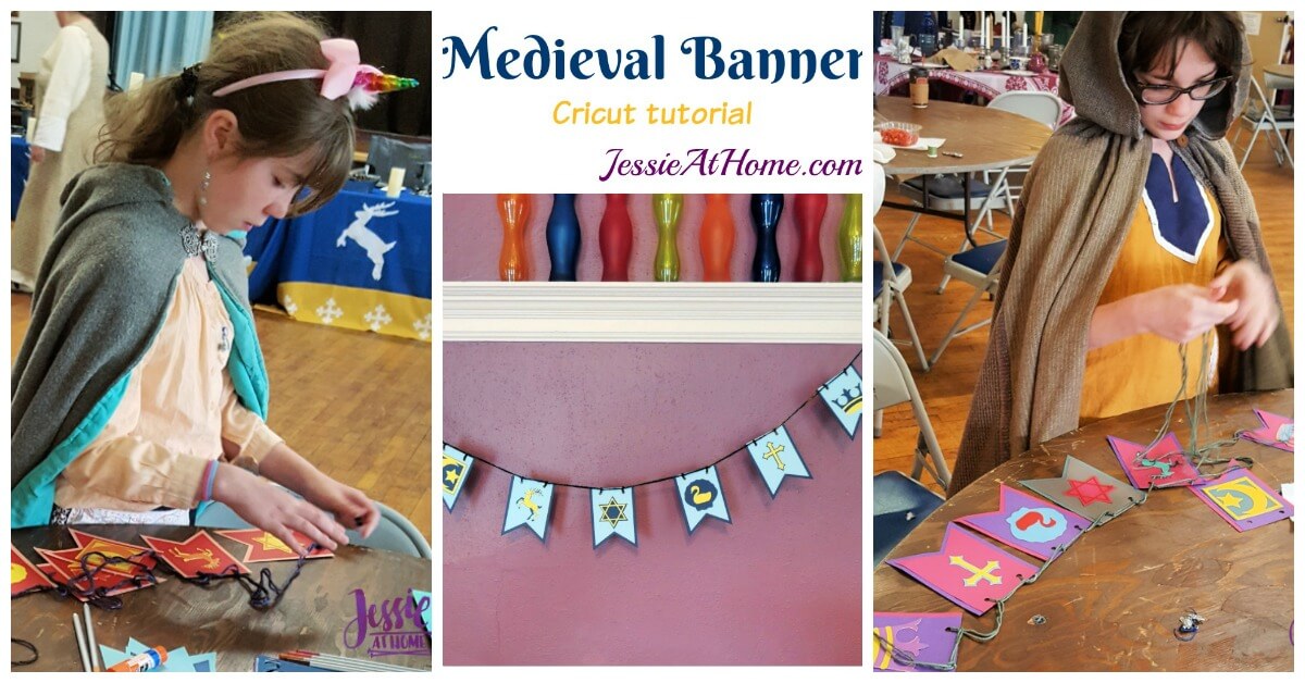 DIY Medieval Banner Cricut tutorial from Jessie At Home - social