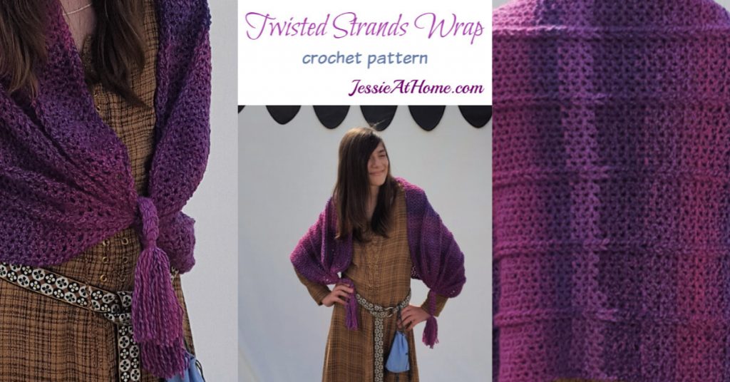 Twisted Strands Wrap crochet pattern by Jessie At Home - social