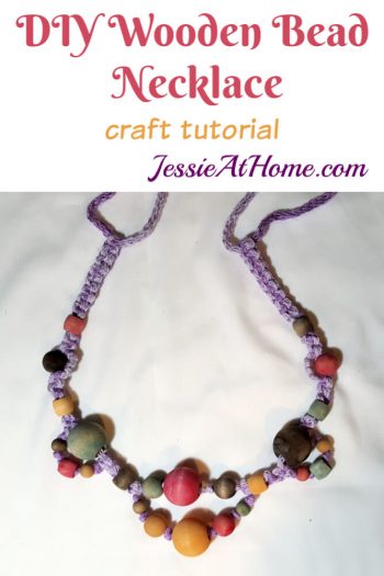 DIY Wooden Bead Necklace craft tutorial by Jessie At Home