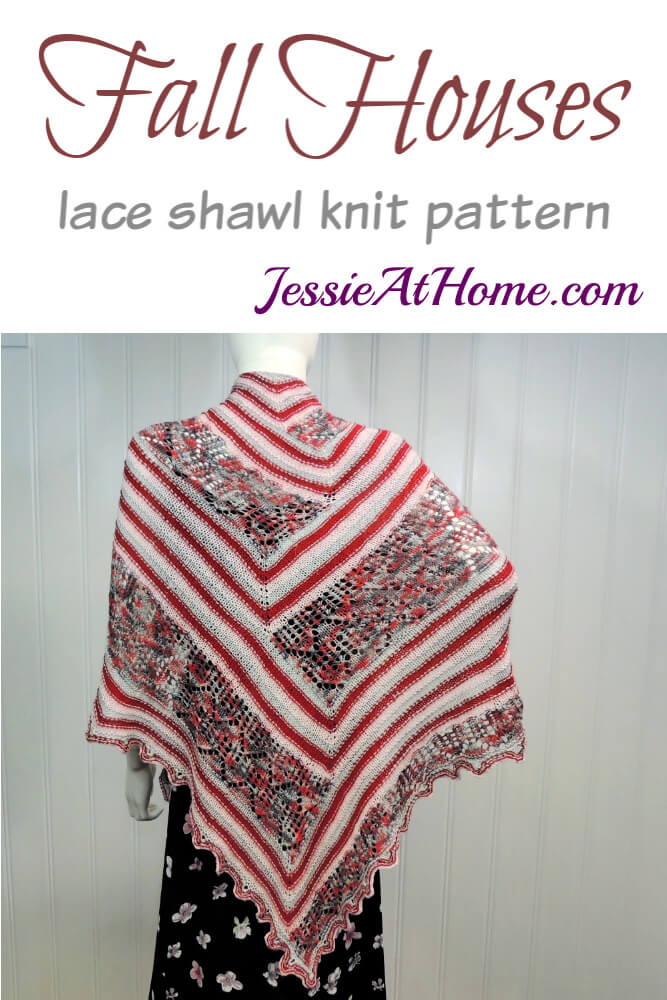 Fall Houses Lace Shawl - A beautiful knit pattern with beautiful yarn!