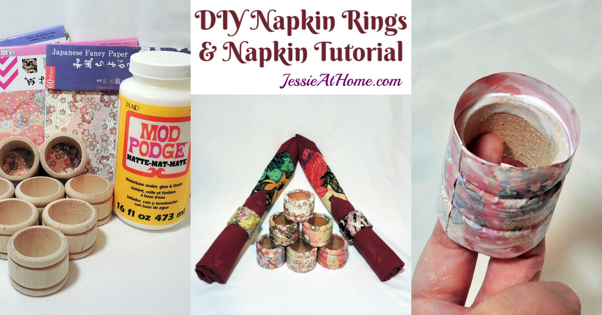 DIY Napkin Rings and Napkin Tutorial by Jessie At Home - social
