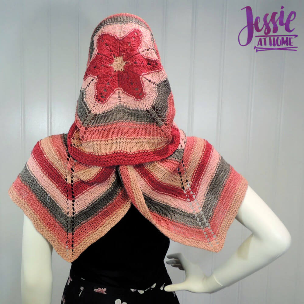 Hexed Flower - knit hexagon wrap pattern by Jessie At Home - 1