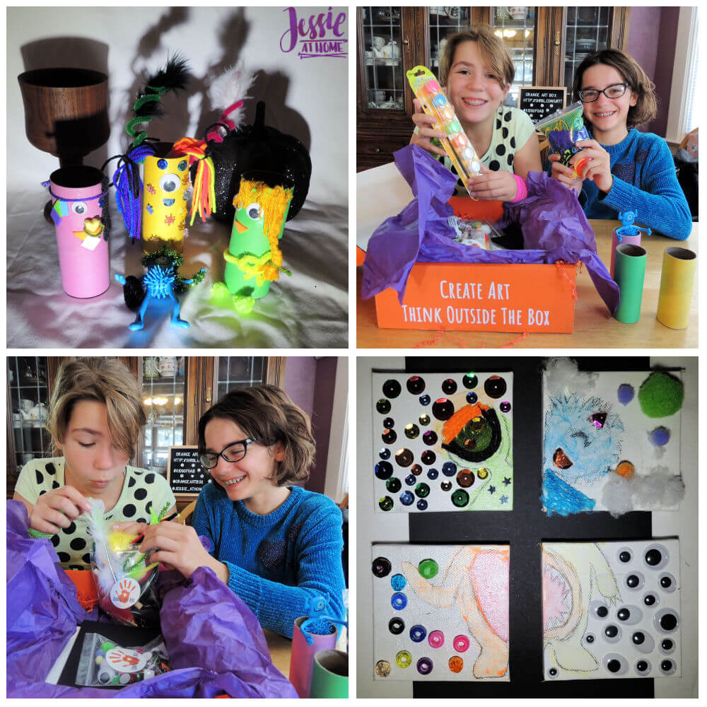 Monster Crafts October Orange Art Box - Jessie At Home - monster fun