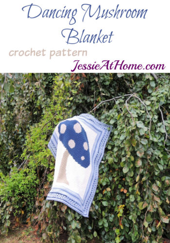 Vintage Style Crochet Afghan - Dancing Mushroom Blanket Pattern by Jessie At Home