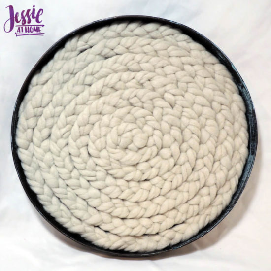 DIY Photo Background Faux Metal Tray with Yarn Lining tutorial by Jessie At Home - Done