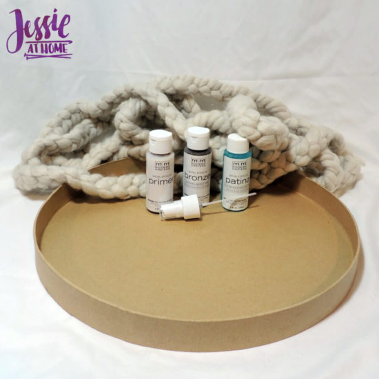 DIY Photo Background Faux Metal Tray with Yarn Lining tutorial by Jessie At Home - Supplies