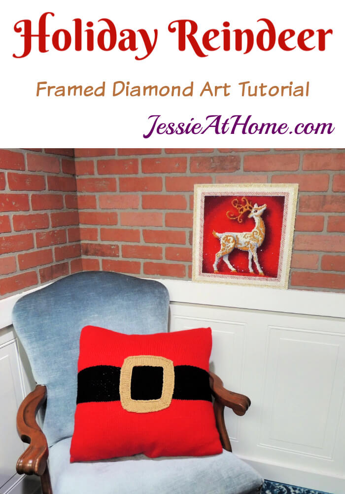 Holiday Reindeer Framed Diamond Art Tutorial - A stylish addition to your holiday decor.