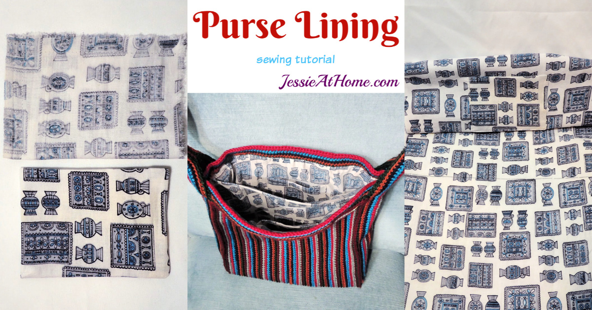 Purse Lining Tutorial - fabric lining with pockets by Jessie At Home - Social